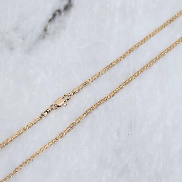 Rose Gold Plated Brass Chain Necklace - Elegant 23.6 Inch Design, XPNL0003 - Picture 6 of 9